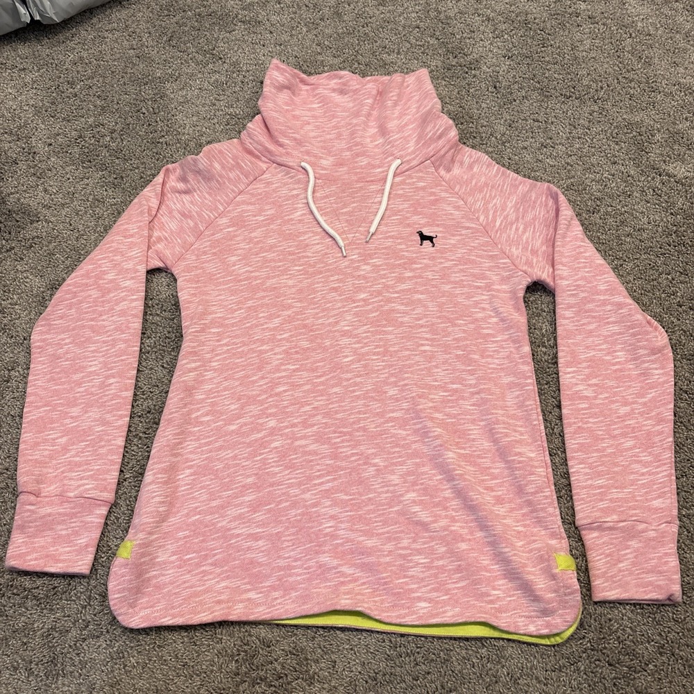 The Black Dog Martha's Vineyard Cowl Neck Sweatshirt (Women's Medium) Pink EUC